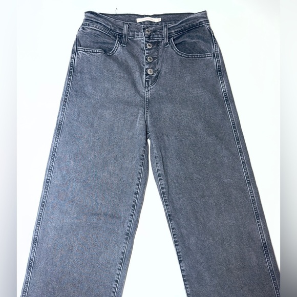 Levis Women's Mile High Cropped Wide-Leg Jeans Size- 25 - Picture 2 of 10
